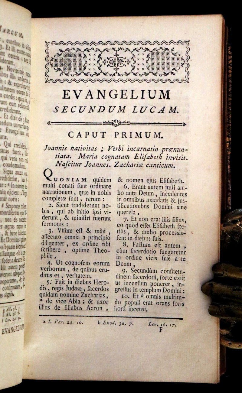 1767 Rare Latin Book - Novum Jesu-Christi Testamentum - New Testament with a Map.