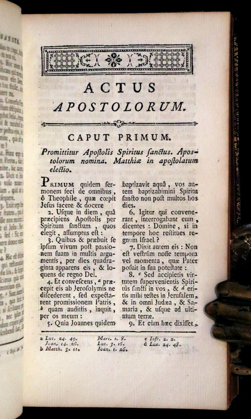 1767 Rare Latin Book - Novum Jesu-Christi Testamentum - New Testament with a Map.