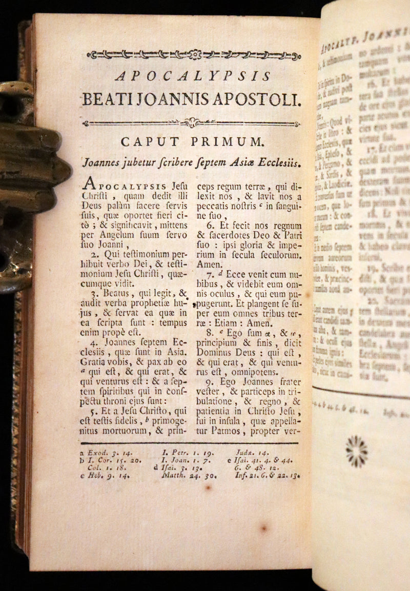 1767 Rare Latin Book - Novum Jesu-Christi Testamentum - New Testament with a Map.