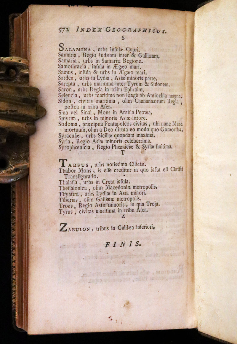 1767 Rare Latin Book - Novum Jesu-Christi Testamentum - New Testament with a Map.