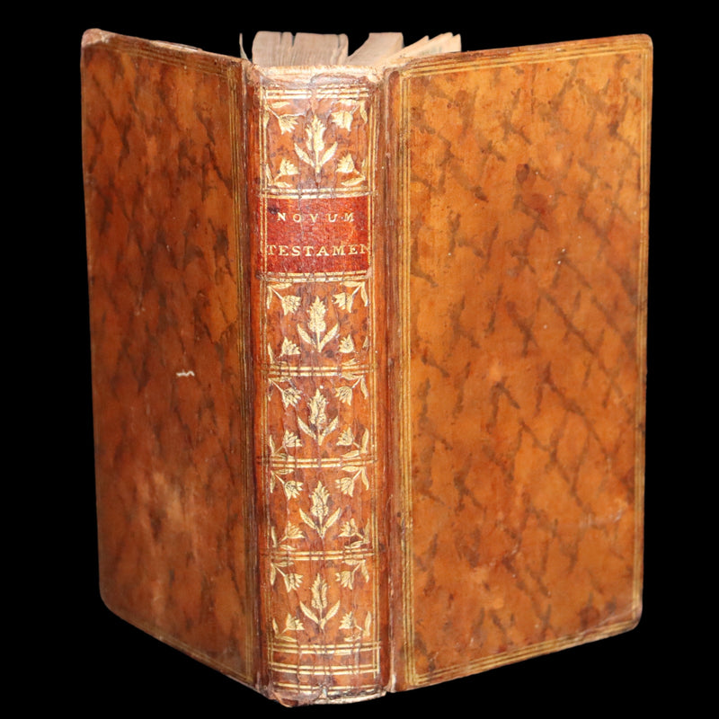 1767 Rare Latin Book - Novum Jesu-Christi Testamentum - New Testament with a Map.