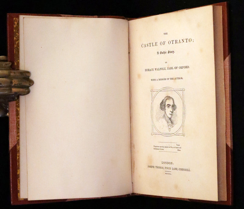 1840 Scarce illustrated Edition - The Castle of Otranto, a Gothic Story Set in a haunted castle by Horace Walpole.
