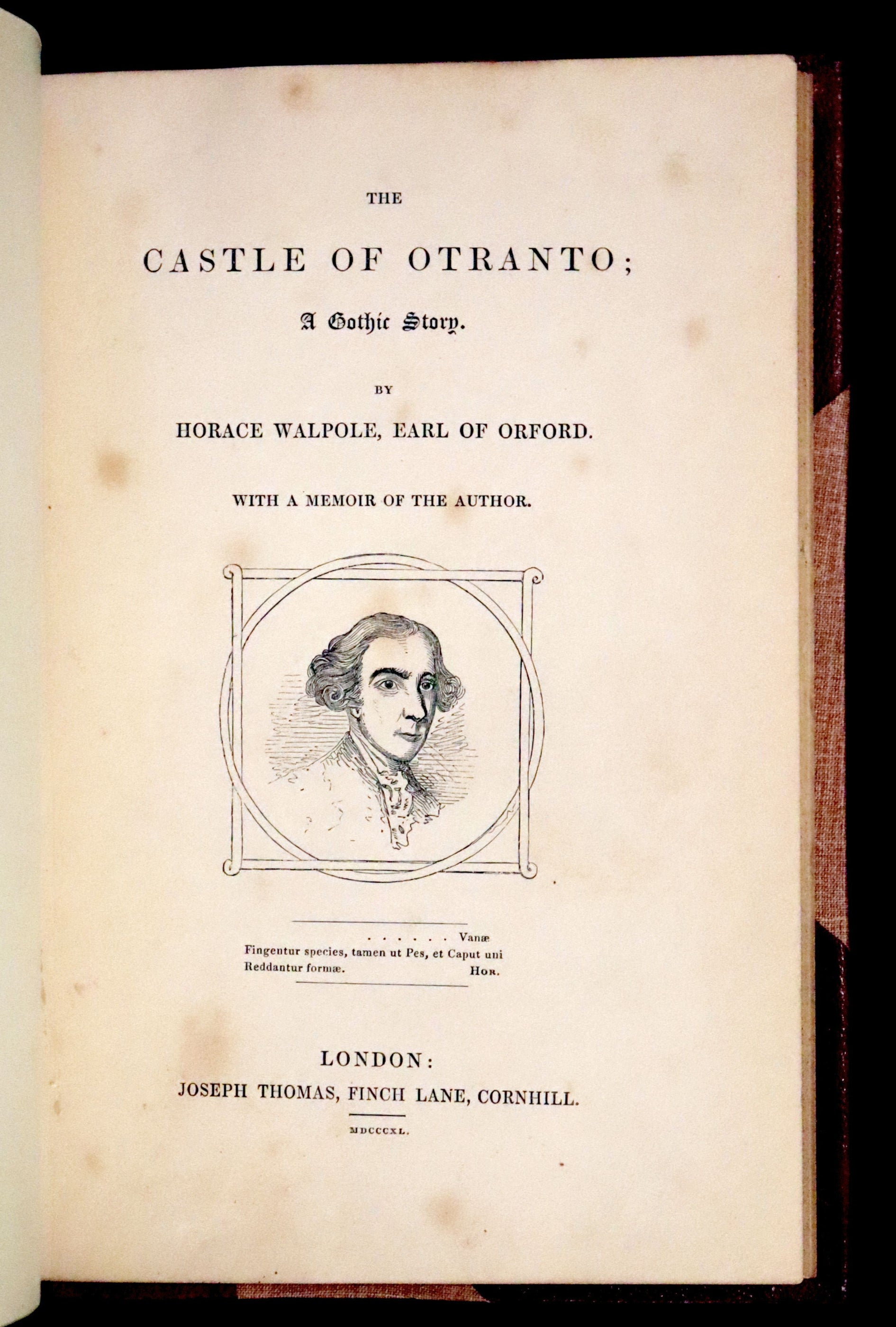 1840 Scarce illustrated Edition - The Castle of Otranto, a Gothic Stor ...