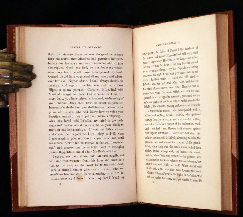 1840 Scarce illustrated Edition - The Castle of Otranto, a Gothic Story Set in a haunted castle by Horace Walpole.