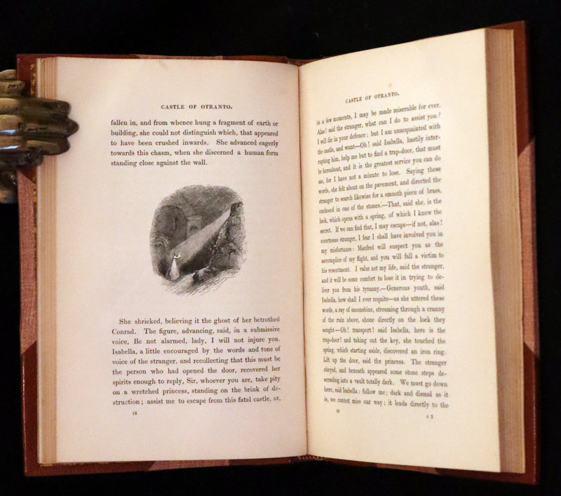 1840 Scarce illustrated Edition - The Castle of Otranto, a Gothic Story Set in a haunted castle by Horace Walpole.