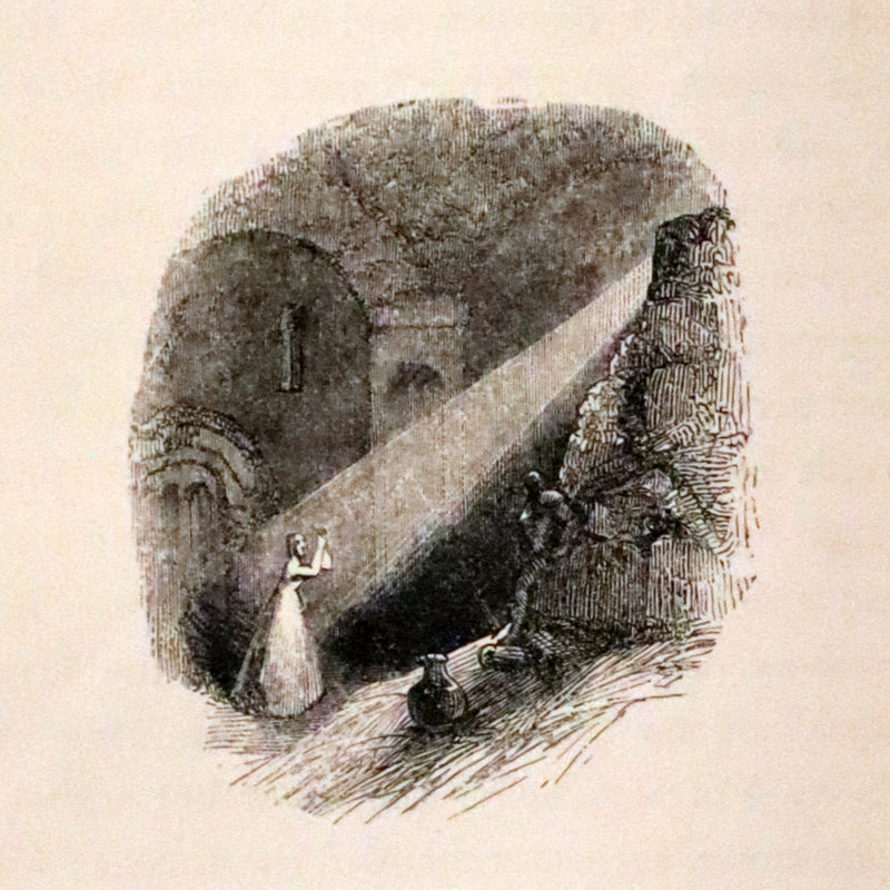 1840 Scarce illustrated Edition - The Castle of Otranto, a Gothic Story Set in a haunted castle by Horace Walpole.