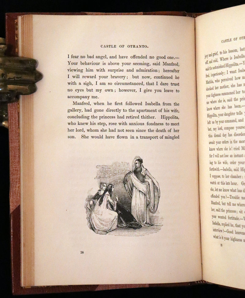 1840 Scarce illustrated Edition - The Castle of Otranto, a Gothic Story Set in a haunted castle by Horace Walpole.