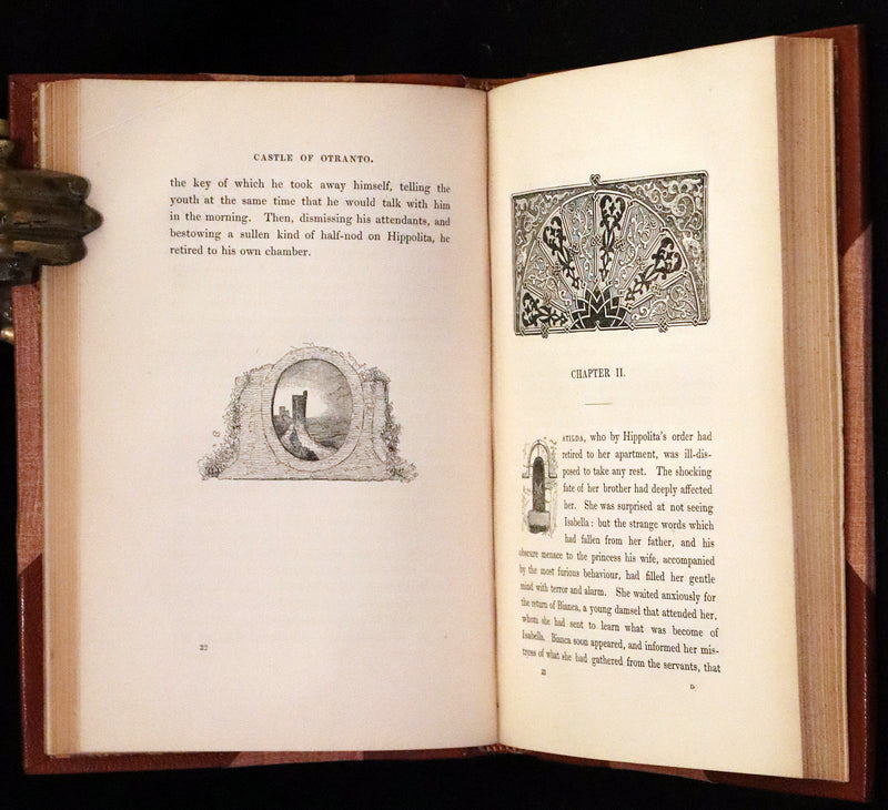 1840 Scarce illustrated Edition - The Castle of Otranto, a Gothic Story Set in a haunted castle by Horace Walpole.