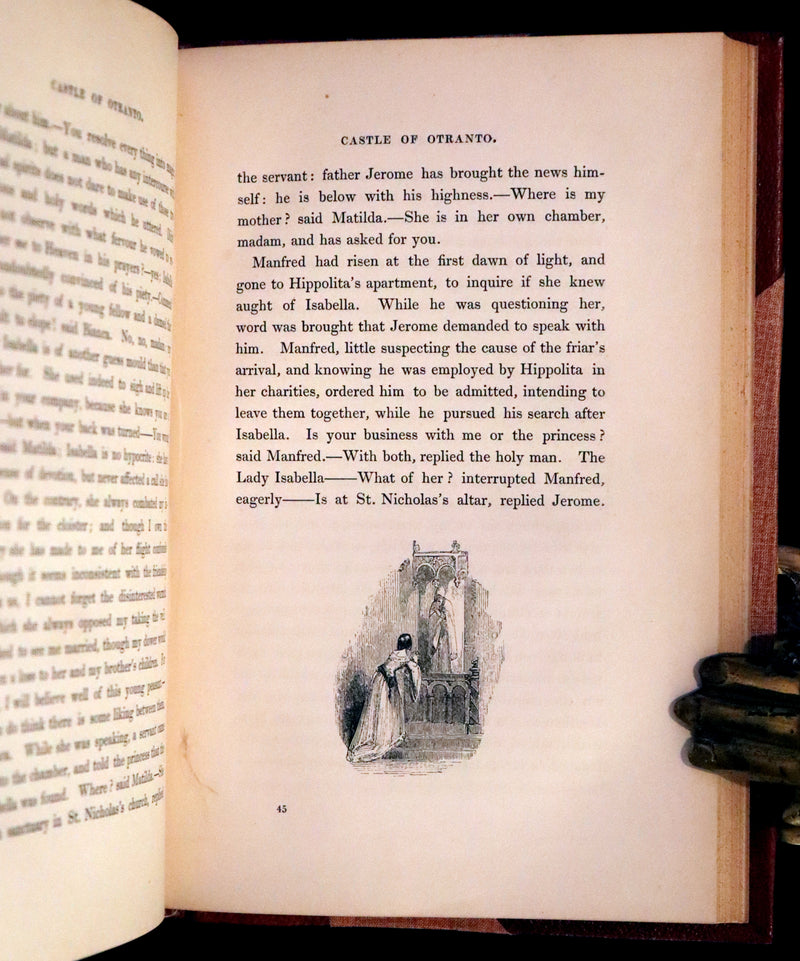 1840 Scarce illustrated Edition - The Castle of Otranto, a Gothic Story Set in a haunted castle by Horace Walpole.