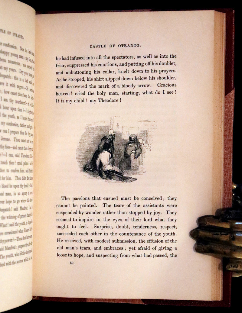 1840 Scarce illustrated Edition - The Castle of Otranto, a Gothic Story Set in a haunted castle by Horace Walpole.