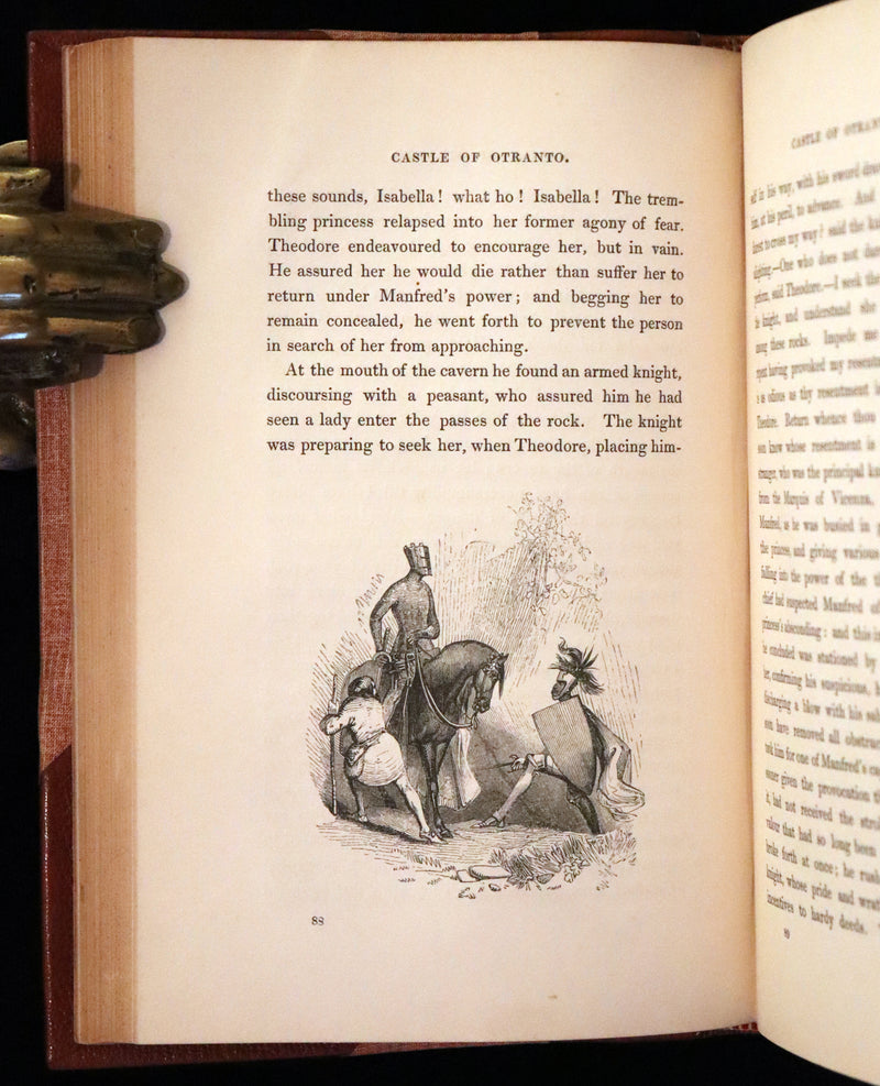 1840 Scarce illustrated Edition - The Castle of Otranto, a Gothic Story Set in a haunted castle by Horace Walpole.
