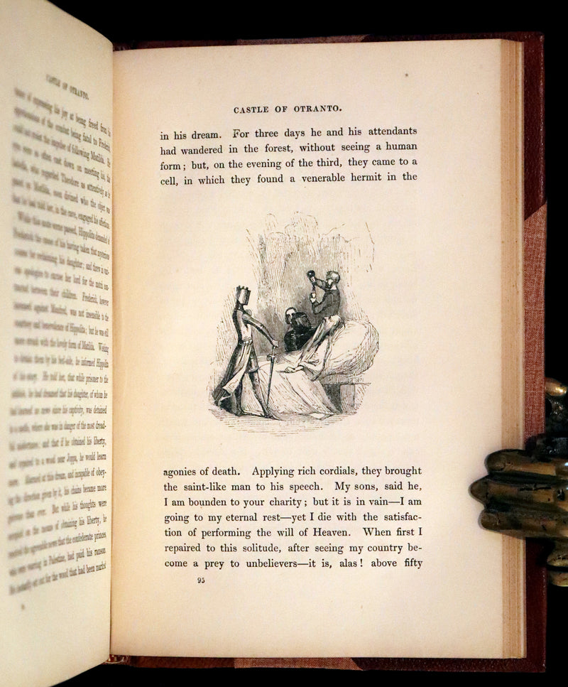 1840 Scarce illustrated Edition - The Castle of Otranto, a Gothic Story Set in a haunted castle by Horace Walpole.