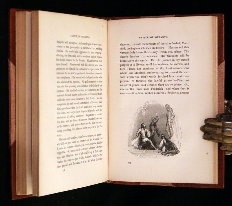 1840 Scarce illustrated Edition - The Castle of Otranto, a Gothic Story Set in a haunted castle by Horace Walpole.