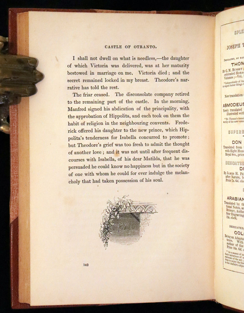 1840 Scarce illustrated Edition - The Castle of Otranto, a Gothic Story Set in a haunted castle by Horace Walpole.