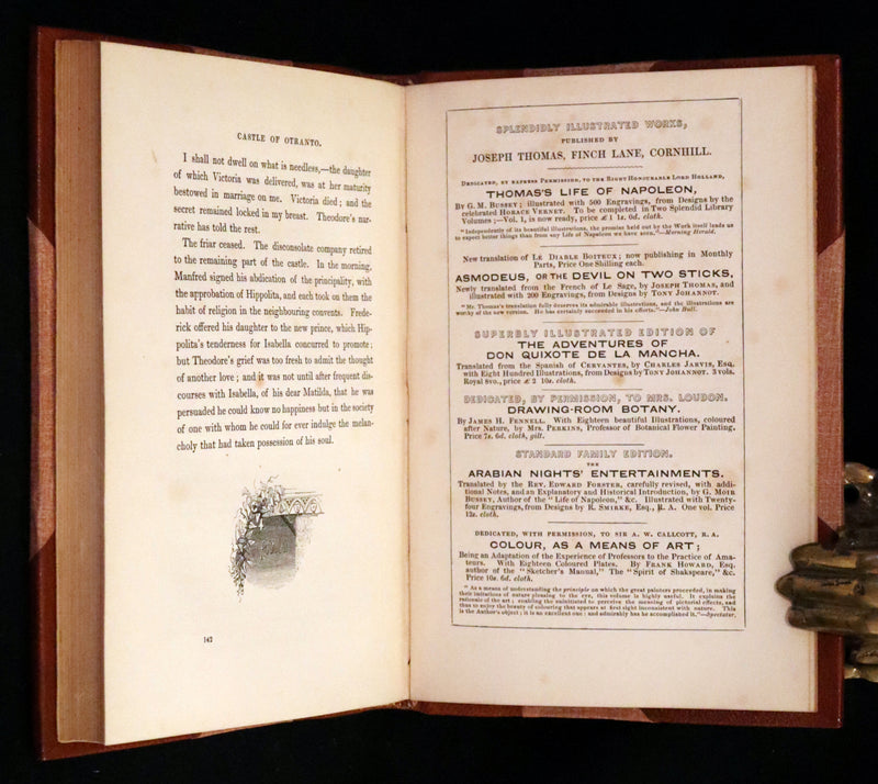 1840 Scarce illustrated Edition - The Castle of Otranto, a Gothic Story Set in a haunted castle by Horace Walpole.