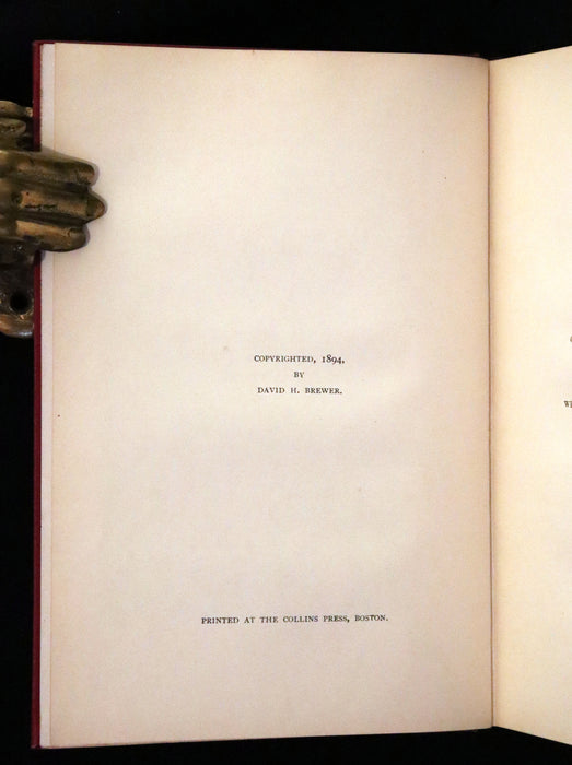 1894 Scarce First Edition - Adventures in Fairyland written and illustrated by David H. Brewer.