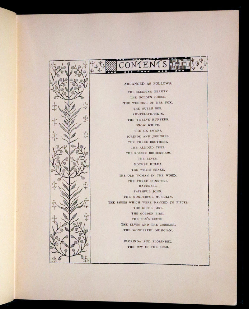 1896 Scarce First US Edition - Grimm's Fairy Tales illustrated by Walter Crane.