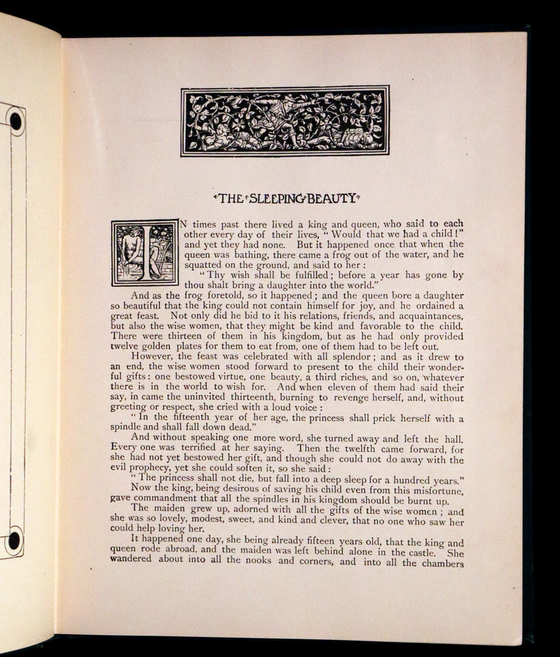 1896 Scarce First US Edition - Grimm's Fairy Tales illustrated by Walter Crane.