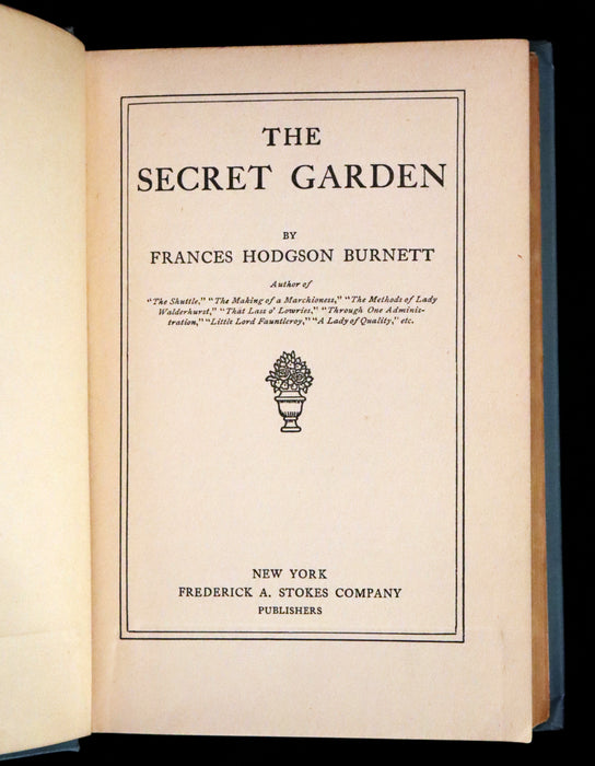 1911 Rare First Edition - The Secret Garden by Frances Hodgson Burnett.