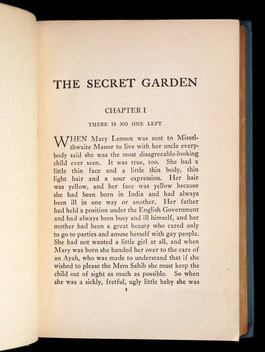 1911 Rare First Edition - The Secret Garden by Frances Hodgson Burnett.