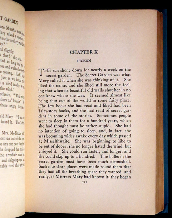 1911 Rare First Edition - The Secret Garden by Frances Hodgson Burnett.