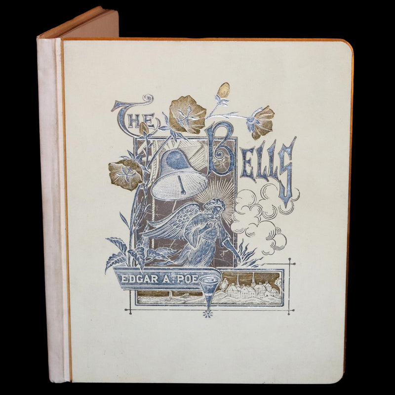 1881 Rare Victorian Book - The Bells by Edgar Allan Poe. Illustrated.