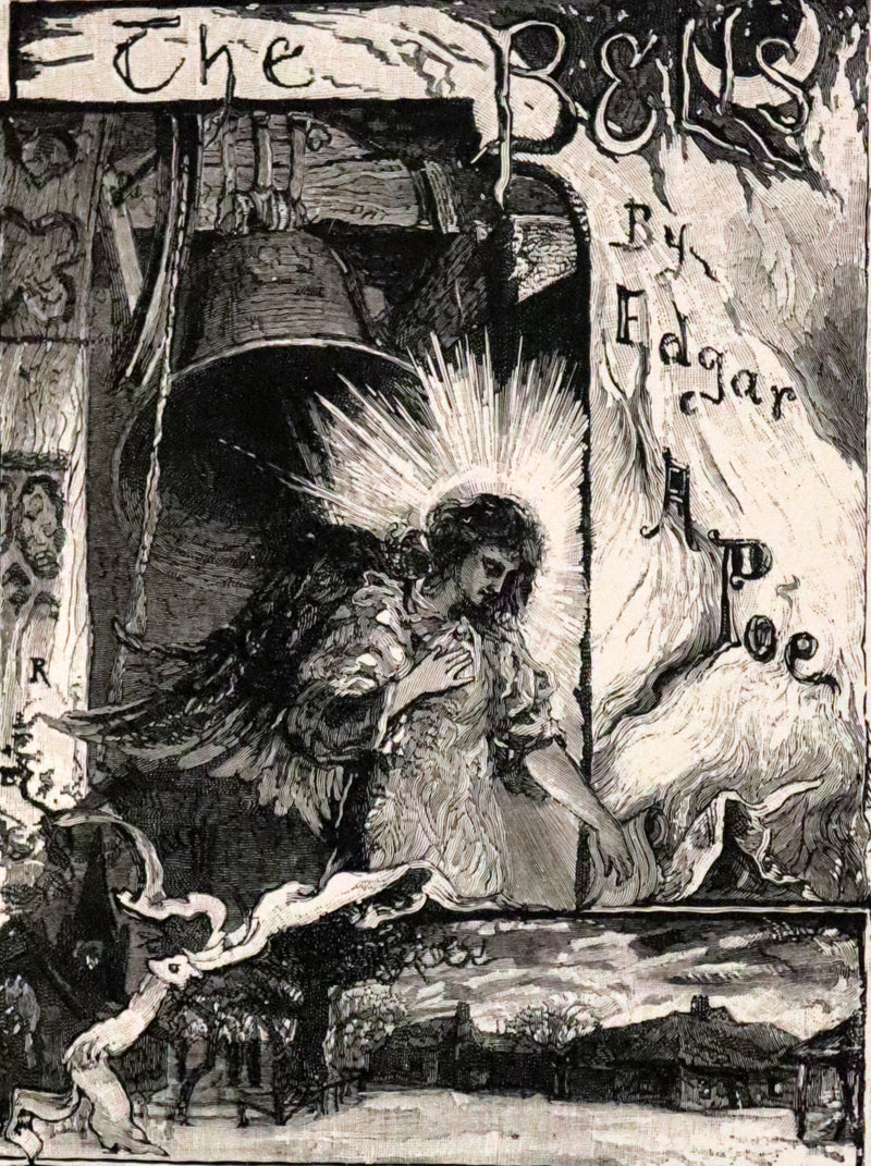 1881 Rare Victorian Book - The Bells by Edgar Allan Poe. Illustrated.