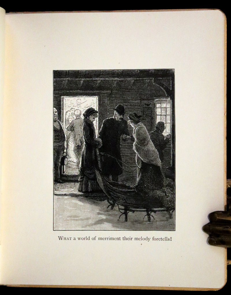 1881 Rare Victorian Book - The Bells by Edgar Allan Poe. Illustrated.