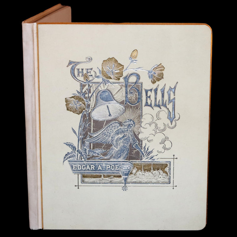 1881 Rare Victorian Book - The Bells by Edgar Allan Poe. Illustrated.