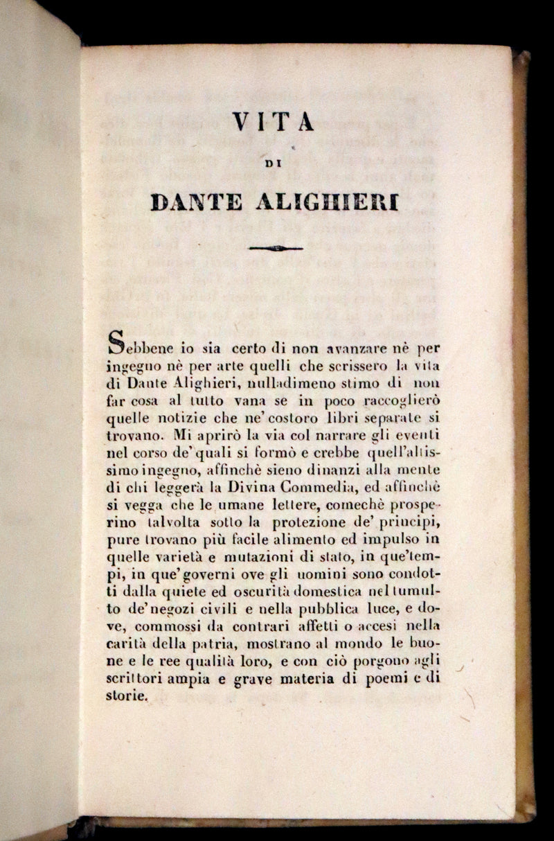 1839 Rare Italian Vellum Book set - La Divina Commedia di Dante Alighieri, The Divine Comedy.