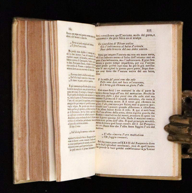 1839 Rare Italian Vellum Book set - La Divina Commedia di Dante Alighieri, The Divine Comedy.