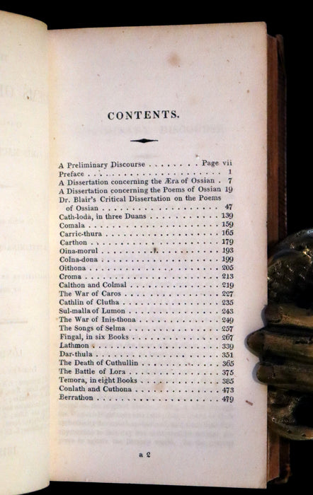 1819 Rare Book - The Scottish Gaelic Poems of Ossian by James Macpherson.