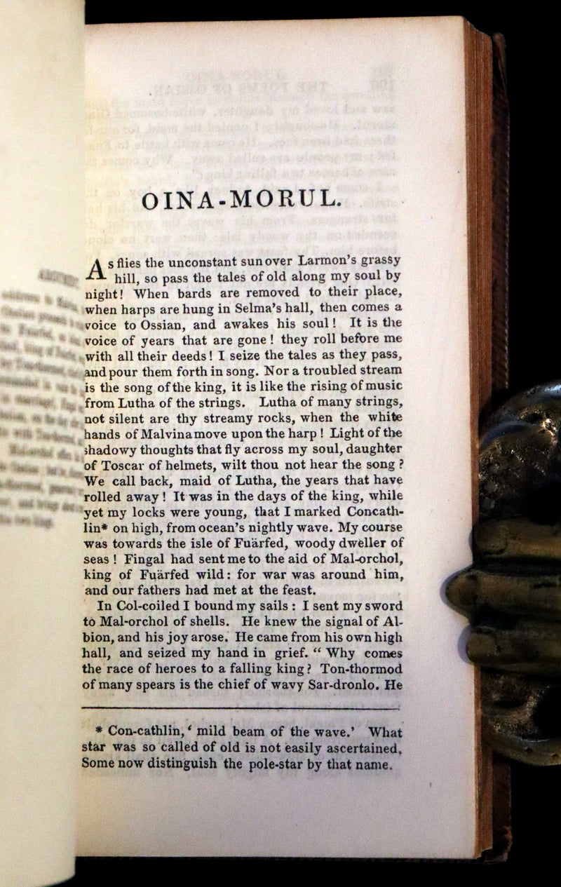 1819 Rare Book - The Scottish Gaelic Poems of Ossian by James Macpherson.