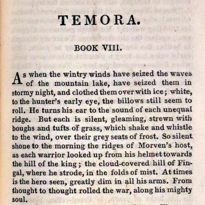 1819 Rare Book - The Scottish Gaelic Poems of Ossian by James Macpherson.