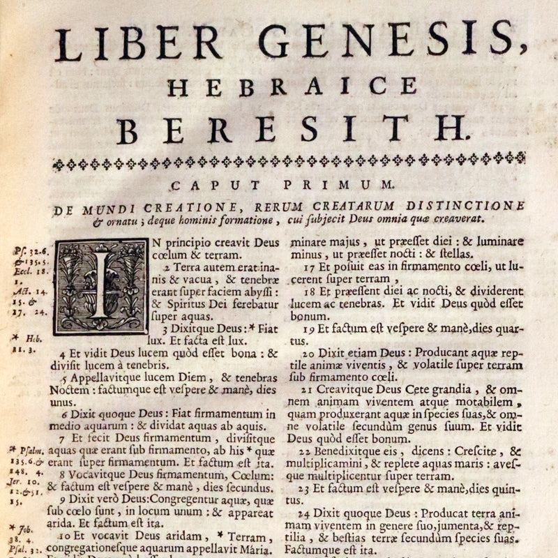 1743 Rare Latin Bible - Biblia Sacra, Holy Bible published in Lyons. Old and New Testament.