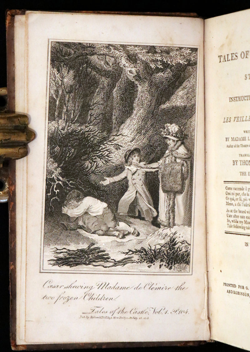 1806 Rare Book Set - Tales of the Castle: or Stories of Instruction and Delight by Madame De Genlis.