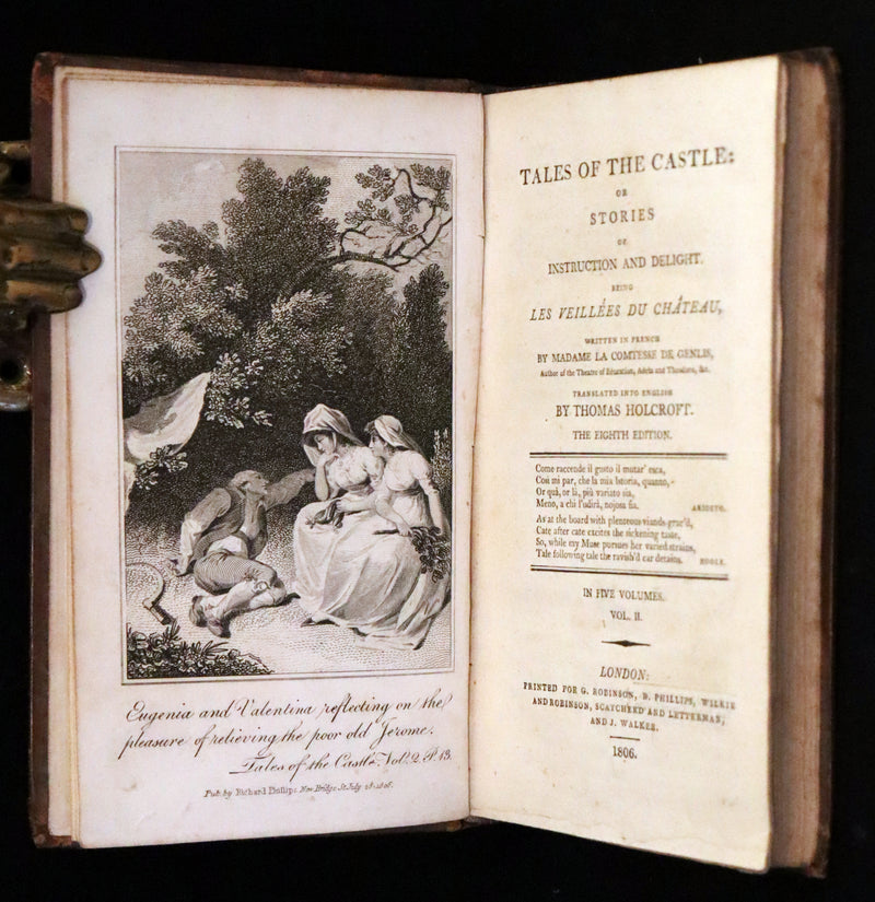 1806 Rare Book Set - Tales of the Castle: or Stories of Instruction and Delight by Madame De Genlis.