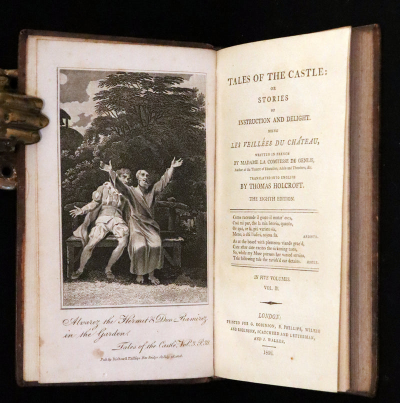 1806 Rare Book Set - Tales of the Castle: or Stories of Instruction and Delight by Madame De Genlis.