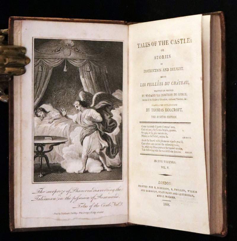 1806 Rare Book Set - Tales of the Castle: or Stories of Instruction and Delight by Madame De Genlis.