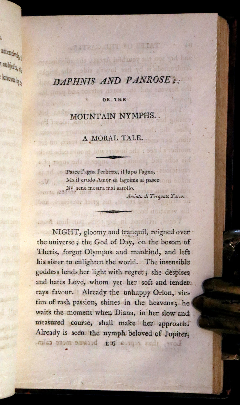 1806 Rare Book Set - Tales of the Castle: or Stories of Instruction and Delight by Madame De Genlis.