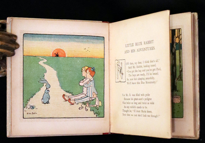 1905 Scarce First Edition - Little Blue Rabbit and his Adventures by Cyril F. Austin, Illustrated by Hilda Austin.