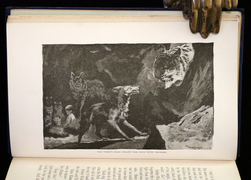 1895 Rare Book - The Jungle Book by Rudyard Kipling, illustrated by  J. L. Kipling, W. H. Drake, and P. Frenzeny.