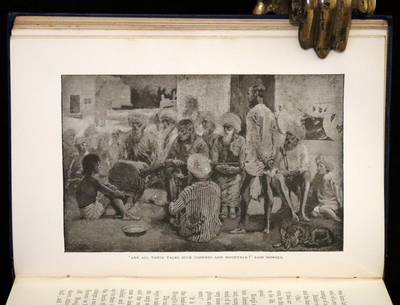 1895 Rare Book - The Jungle Book by Rudyard Kipling, illustrated by  J. L. Kipling, W. H. Drake, and P. Frenzeny.