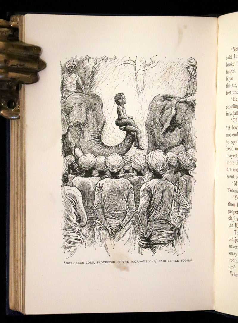 1895 Rare Book - The Jungle Book by Rudyard Kipling, illustrated by  J. L. Kipling, W. H. Drake, and P. Frenzeny.