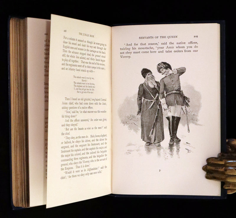 1895 Rare Book - The Jungle Book by Rudyard Kipling, illustrated by  J. L. Kipling, W. H. Drake, and P. Frenzeny.