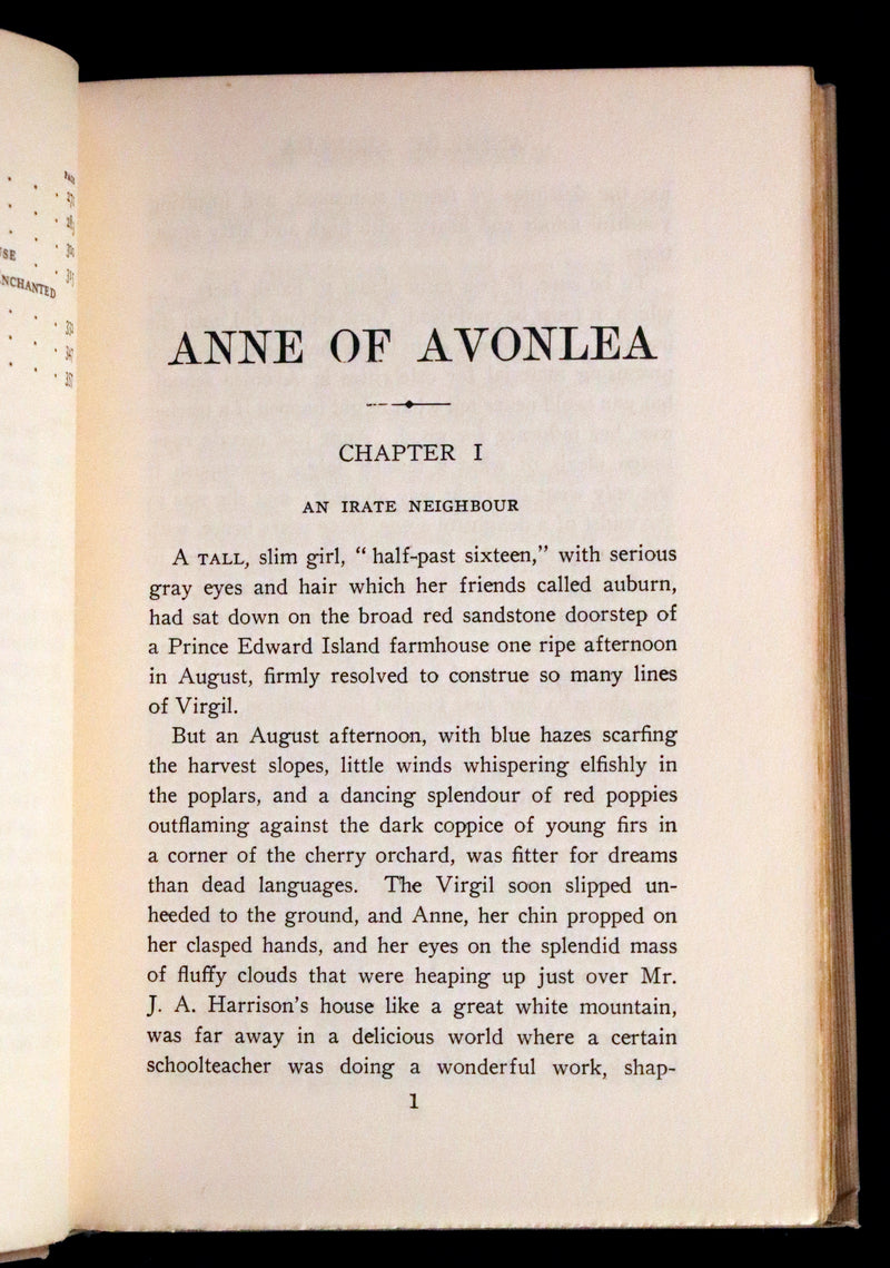 1909 Rare First Edition, Early Printing - Anne of Avonlea Lucy Maud Montgomery.