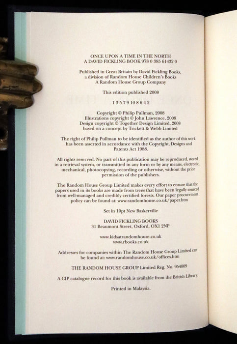 2008 Limited Edition Signed by Philip Pullman - Once Upon A Time In the North (His Dark Materials).