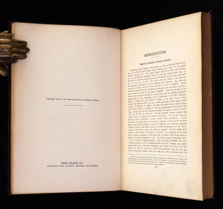 1909 Rare Swedish Edition with notes in English - Frithiof's Saga: A Legend of Ancient Norway. Viking Tales of the North.