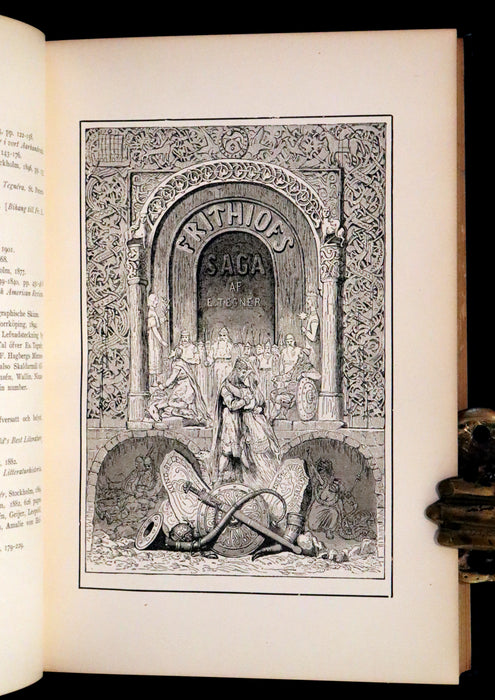 1909 Rare Swedish Edition with notes in English - Frithiof's Saga: A Legend of Ancient Norway. Viking Tales of the North.