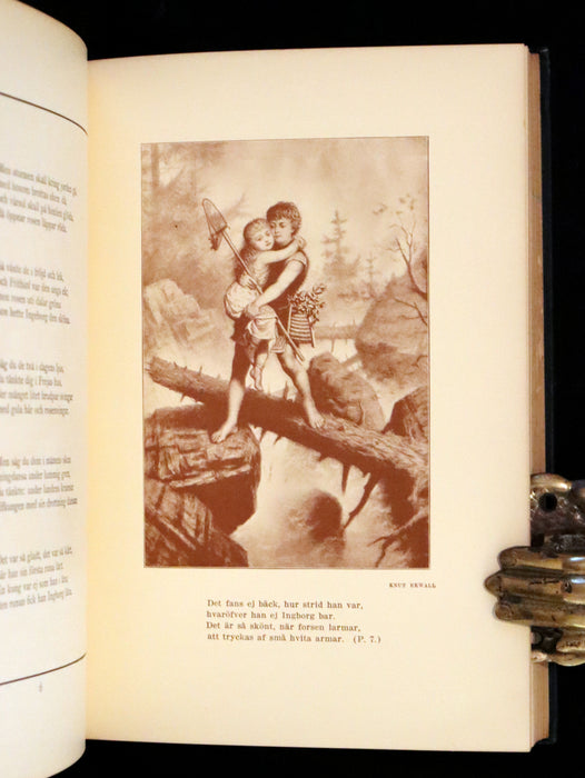 1909 Rare Swedish Edition with notes in English - Frithiof's Saga: A Legend of Ancient Norway. Viking Tales of the North.